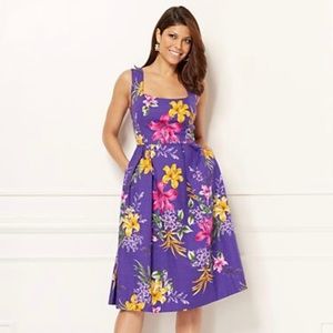 NWT Sz 16 Eva Mendes Catarina Purple Floral Dress